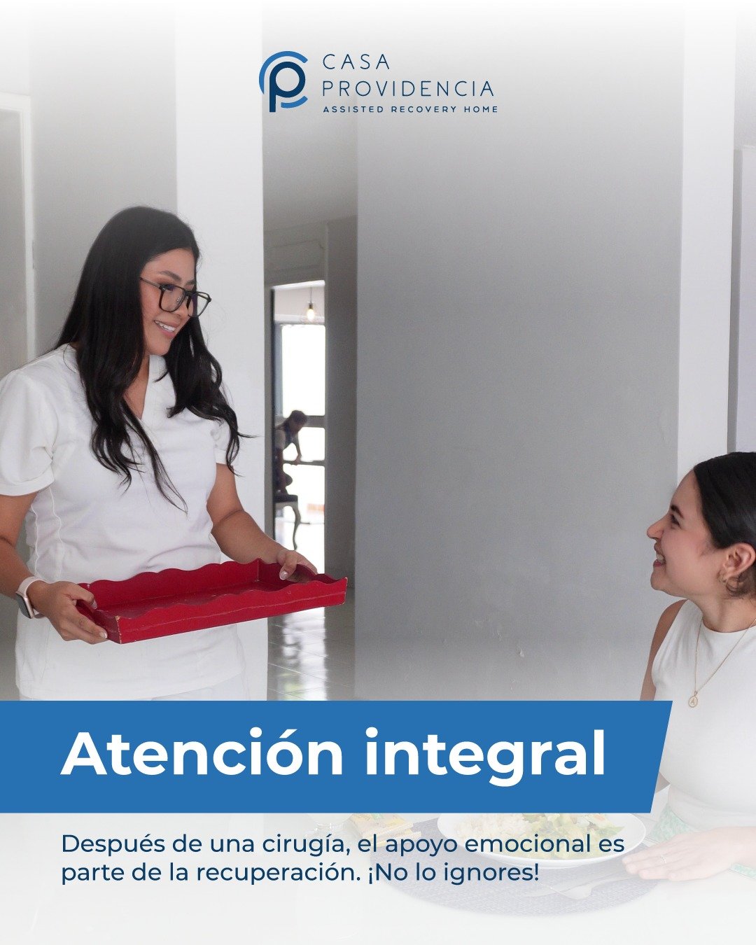 💙La recuperación después de una cirugía no solo depende de los cuidados médicos, también del apoyo emocional que recibes en el proceso.
Sentirte acompañado, escuchado y en confianza contribuye a que tu cuerpo y tu mente sanen más rápido.
✨ En Casa Providencia entendemos que el bienestar integral es clave: cuidamos tu salud física y también tu tranquilidad emocional.